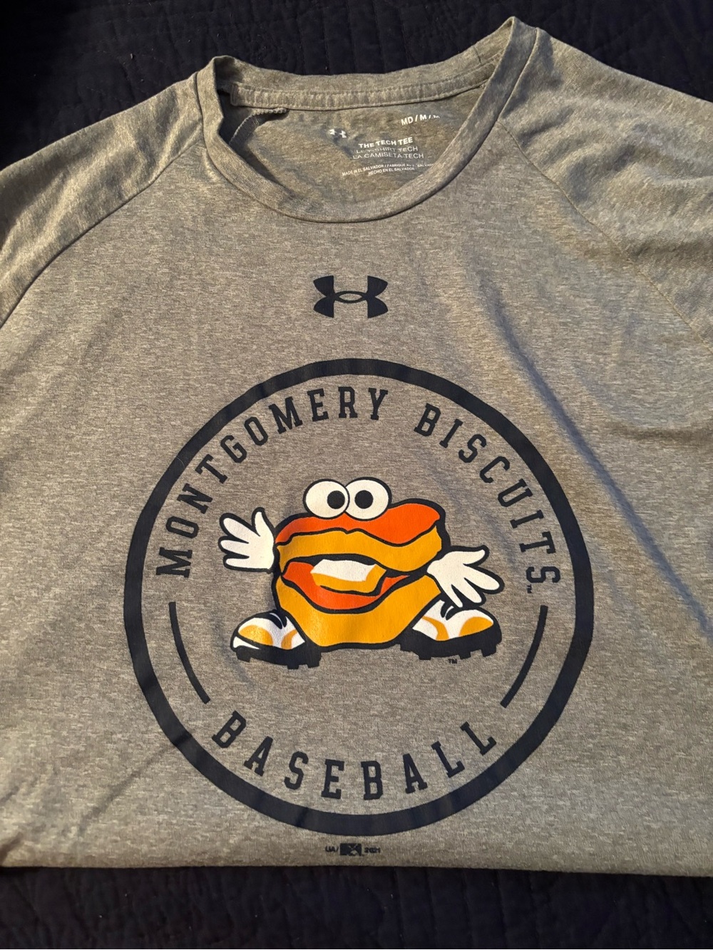 Under Armour Gray Short-Sleeve Montgomery Biscuits Graphic Tee